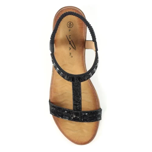 LUNAR Macie Black/Black Sandal -Slipper Supply Store macie black black sandal p7350 421984 image