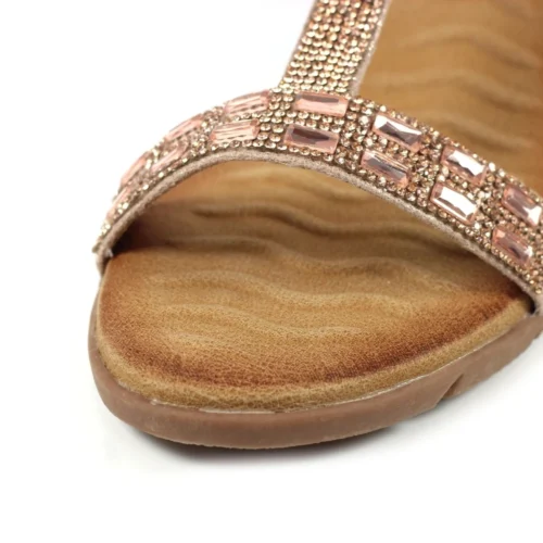 LUNAR Macie Rose Gold Wedge Sandal -Slipper Supply Store macie rose gold wedge sandal p6408 410075 image