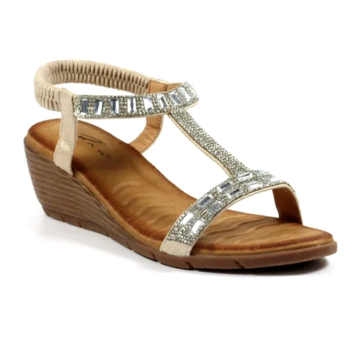 LUNAR Macie Silver Wedge Sandal -Slipper Supply Store macie silver wedge sandal p6409 411302 image