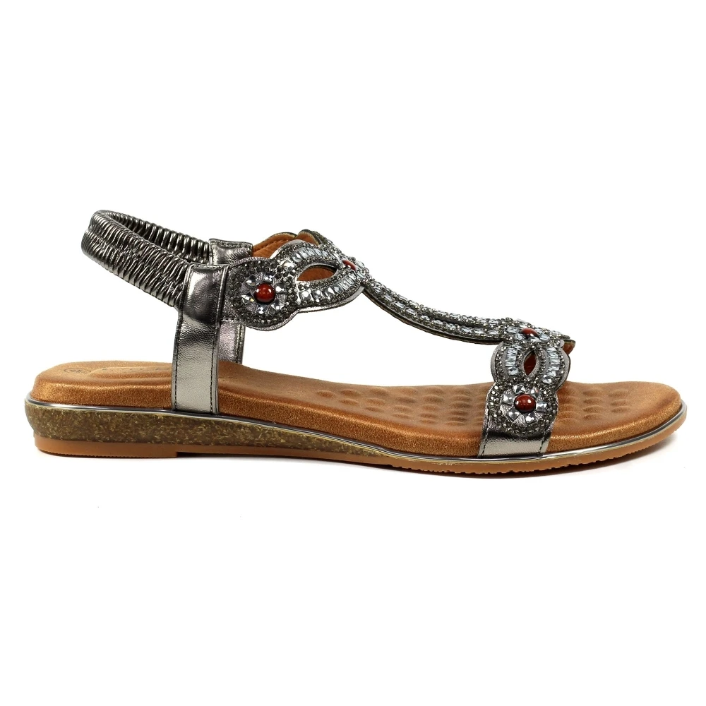 LUNAR Marca Pewter Sandal 1 LUNAR Marca Pewter Sandal