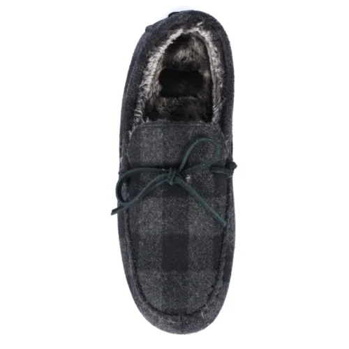 Mens Lumber Check Felt Moccasin Slipper 12 Mens Lumber Check Felt Moccasin Slipper -Slipper Supply Store mens lumber check felt moccasin slipper p4723 309398 image