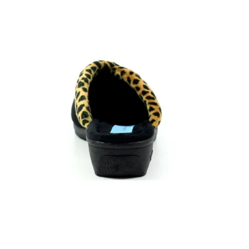 LUNAR Michelle Black Ocelot Slipper -Slipper Supply Store michelle black ocelot slipper p6778 385352 image