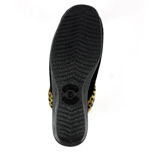 LUNAR Michelle Black Ocelot Slipper -Slipper Supply Store michelle black ocelot slipper p6778 385366 image