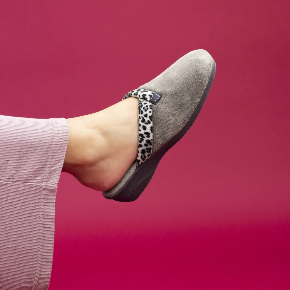 LUNAR Michelle Grey Ocelot Slipper 2 LUNAR Michelle Grey Ocelot Slipper - Image 2