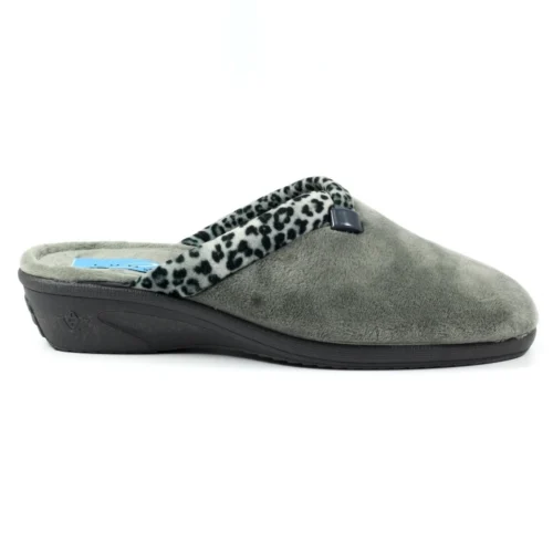 LUNAR Michelle Grey Ocelot Slipper