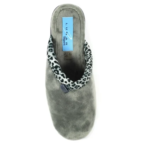 LUNAR Michelle Grey Ocelot Slipper 15 LUNAR Michelle Grey Ocelot Slipper -Slipper Supply Store michelle grey ocelot slipper p6776 385296 image