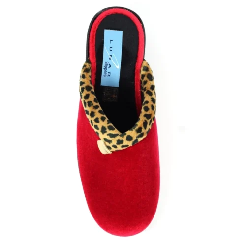 LUNAR Michelle Red Ocelot Slipper -Slipper Supply Store michelle red ocelot slipper p6779 385429 image