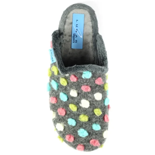LUNAR Montreal Grey Mule Slipper -Slipper Supply Store montreal grey mule slipper p5409 322833 image