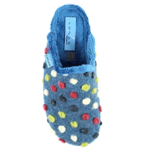 LUNAR Montreal Mid Blue Mule Slipper 15 LUNAR Montreal Mid Blue Mule Slipper -Slipper Supply Store montreal mid blue mule slipper p5963 405585 image