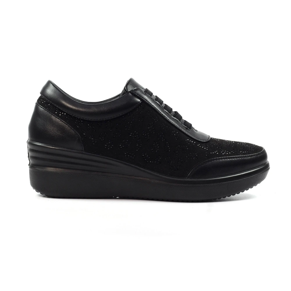 LUNAR Muriel Black Wedge Trainer 1 LUNAR Muriel Black Wedge Trainer