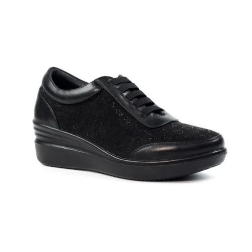 LUNAR Muriel Black Wedge Trainer 11 LUNAR Muriel Black Wedge Trainer -Slipper Supply Store muriel black wedge trainer p7017 397621 image