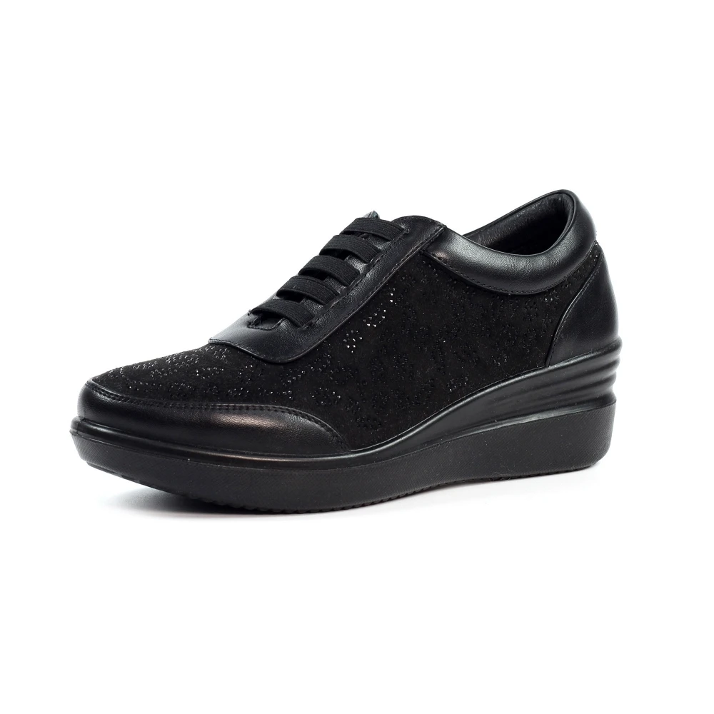 LUNAR Muriel Black Wedge Trainer 5 LUNAR Muriel Black Wedge Trainer - Image 5