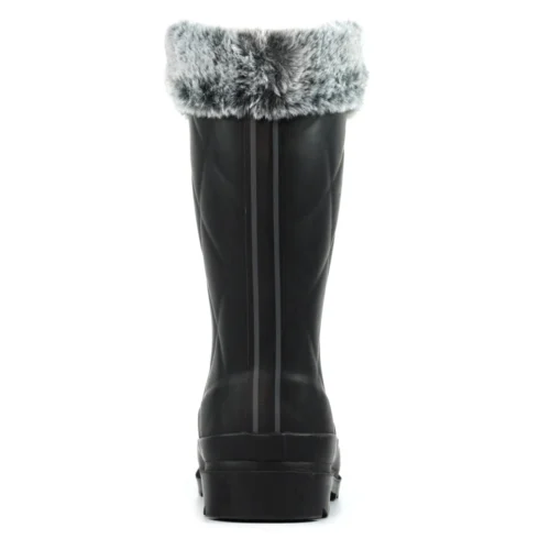 Norway Black Faux Fur-Lined Wellington -Slipper Supply Store norway black faux fur lined wellington p7146 412599 image