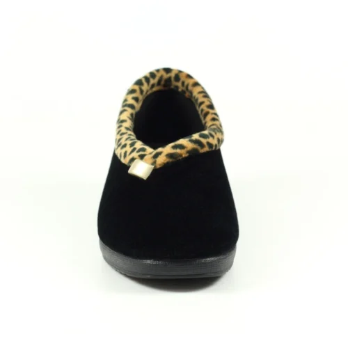 LUNAR Paloma Black Leopard Trim Slipper -Slipper Supply Store paloma black leopard trim slipper p6783 385555 image