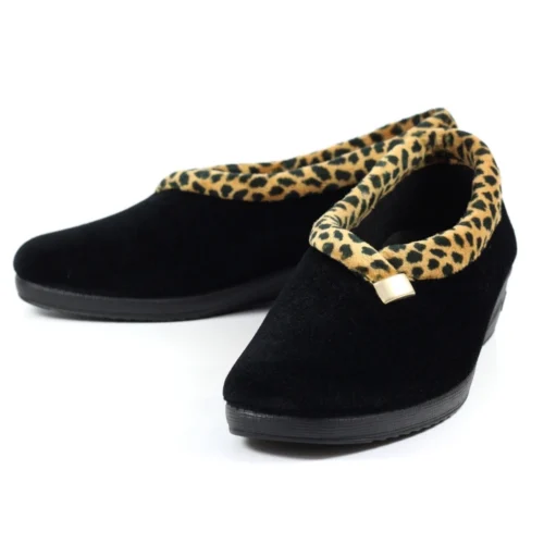 LUNAR Paloma Black Leopard Trim Slipper -Slipper Supply Store paloma black leopard trim slipper p6783 385569 image