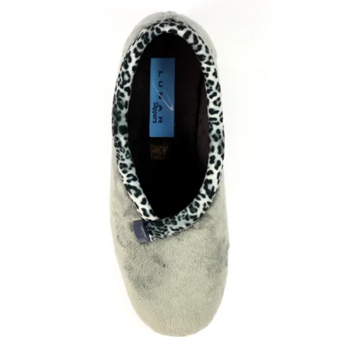 LUNAR Paloma Grey Leopard Trim Slipper -Slipper Supply Store paloma grey leopard trim slipper p6780 386705 image