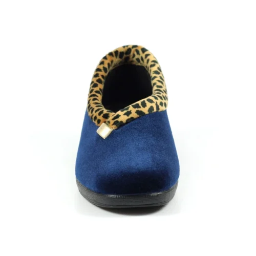 LUNAR Paloma Navy Leopard Trim Slipper -Slipper Supply Store paloma navy leopard trim slipper p6781 385485 image