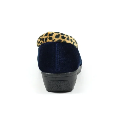 LUNAR Paloma Navy Leopard Trim Slipper -Slipper Supply Store paloma navy leopard trim slipper p6781 385492 image