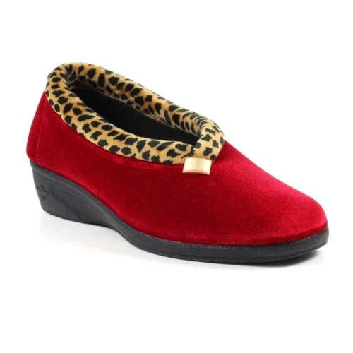 LUNAR Paloma Red Leopard Trim Slipper -Slipper Supply Store paloma red leopard trim slipper p6784 385674 image
