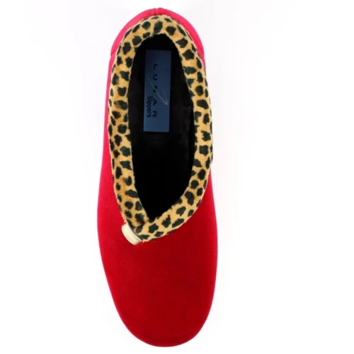 LUNAR Paloma Red Leopard Trim Slipper -Slipper Supply Store paloma red leopard trim slipper p6784 385702 image