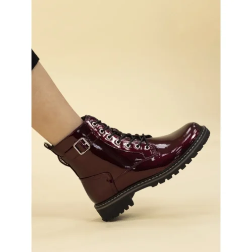 LUNAR Parlour Burgundy Patent Ankle Boot -Slipper Supply Store parlour burgundy patent ankle boot p6951 394707 image