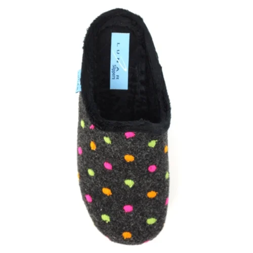 LUNAR Peanut Black Mule Slipper -Slipper Supply Store peanut black mule slipper p7486 434774 image