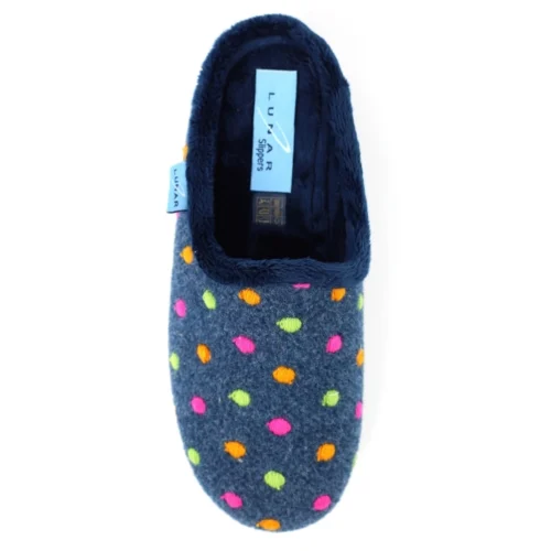 LUNAR Peanut Navy Mule Slipper 12 LUNAR Peanut Navy Mule Slipper -Slipper Supply Store peanut navy mule slipper p6845 388953 image