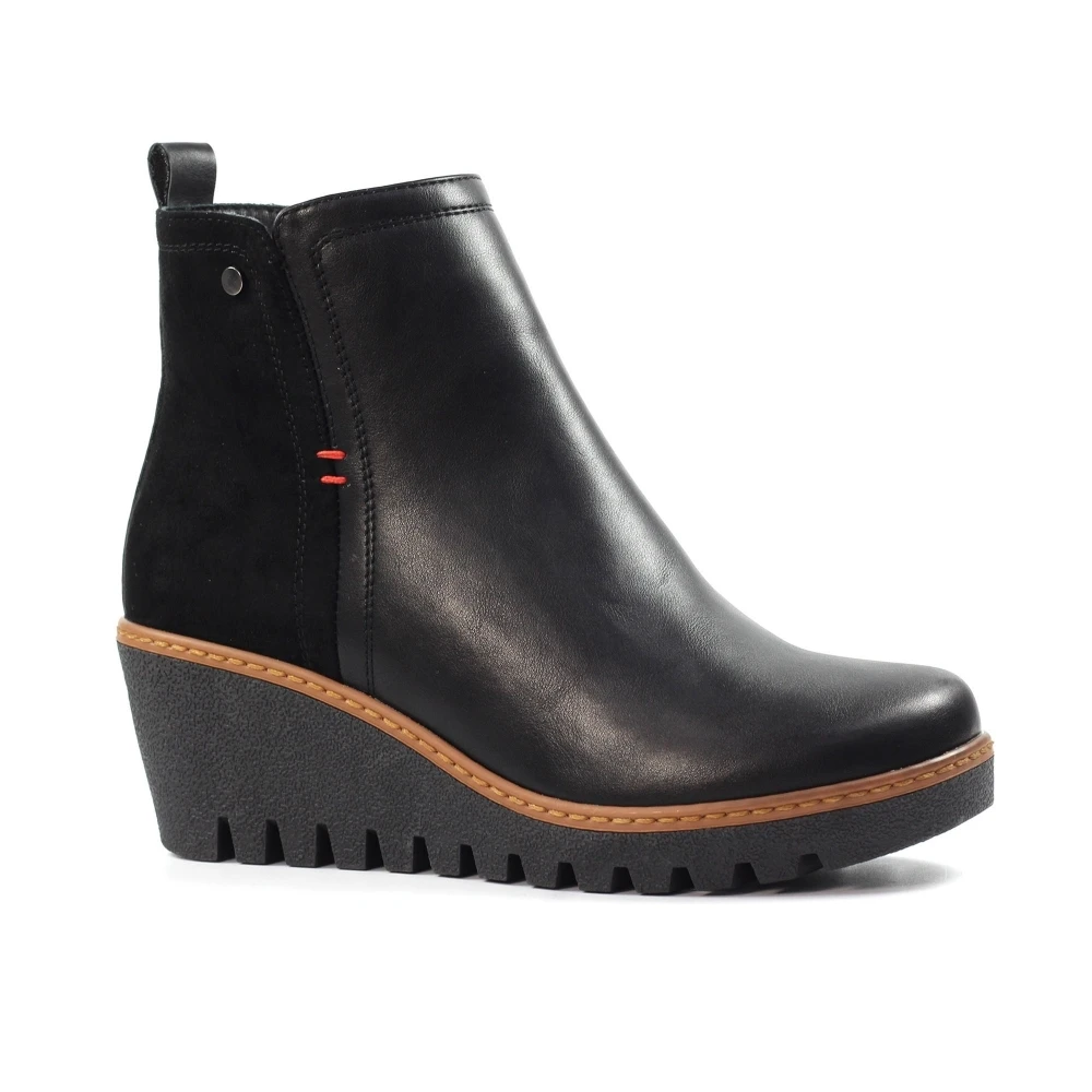 LUNAR Pixie Black Ankle Wedge Boot 1 LUNAR Pixie Black Ankle Wedge Boot