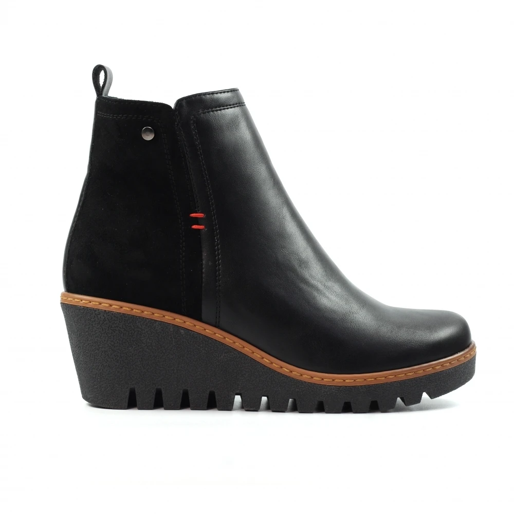 LUNAR Pixie Black Ankle Wedge Boot 3 LUNAR Pixie Black Ankle Wedge Boot - Image 3