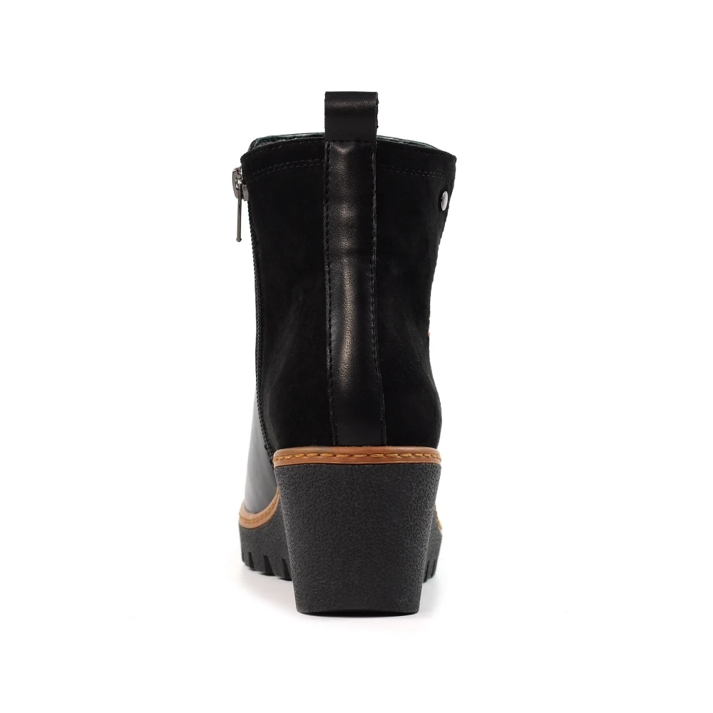 LUNAR Pixie Black Ankle Wedge Boot 7 LUNAR Pixie Black Ankle Wedge Boot - Image 7