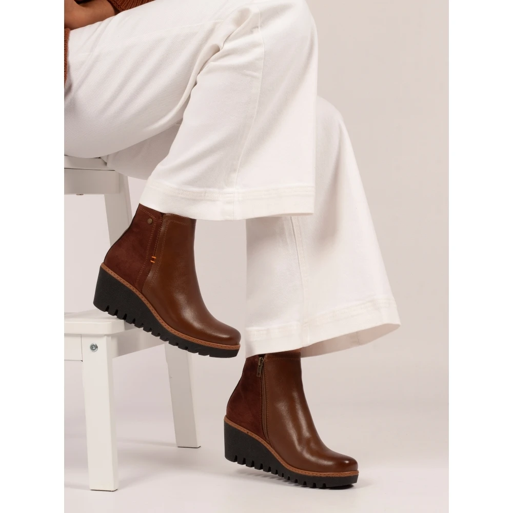 LUNAR Pixie Tan Ankle Wedge Boot 2 LUNAR Pixie Tan Ankle Wedge Boot - Image 2