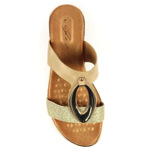 LUNAR Porto Beige Wedge Sandal -Slipper Supply Store porto beige wedge sandal p6374 404176 image