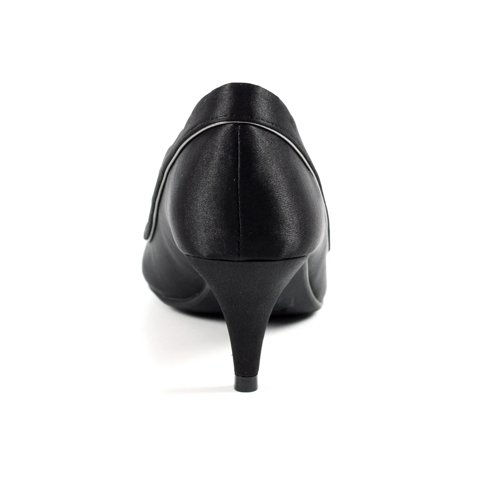 LUNAR Ripley Black Satin Peep Toe 7 LUNAR Ripley Black Satin Peep Toe - Image 7