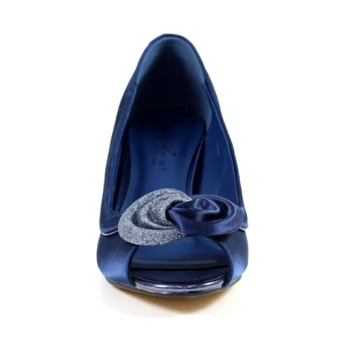 LUNAR Ripley Blue Satin Peep Toe -Slipper Supply Store ripley blue satin peep toe p6714 381730 image