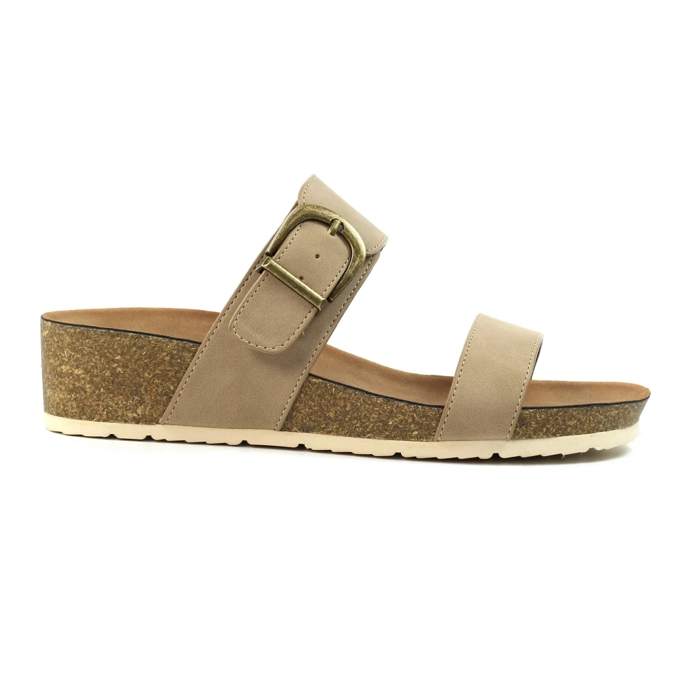 LUNAR Ripple Taupe Wedge Sandal 1 LUNAR Ripple Taupe Wedge Sandal
