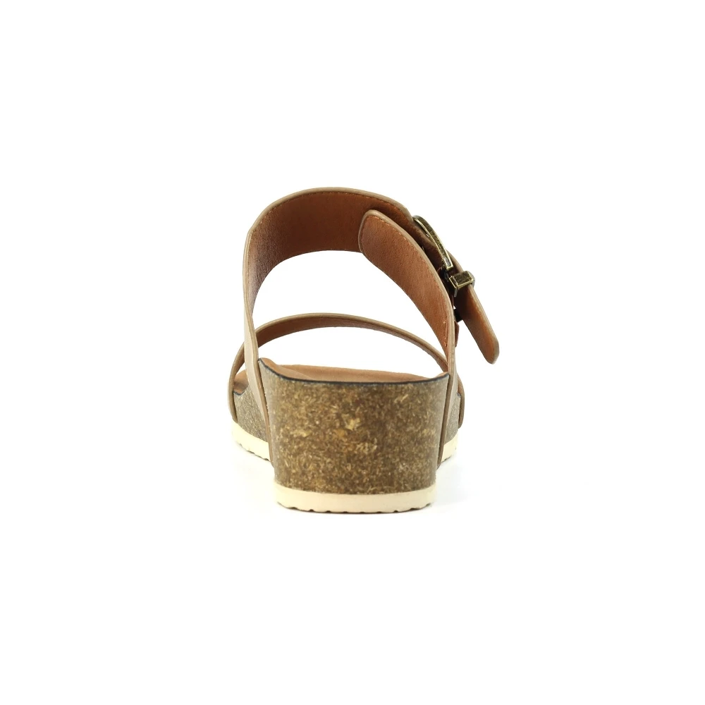 LUNAR Ripple Taupe Wedge Sandal 6 LUNAR Ripple Taupe Wedge Sandal - Image 6