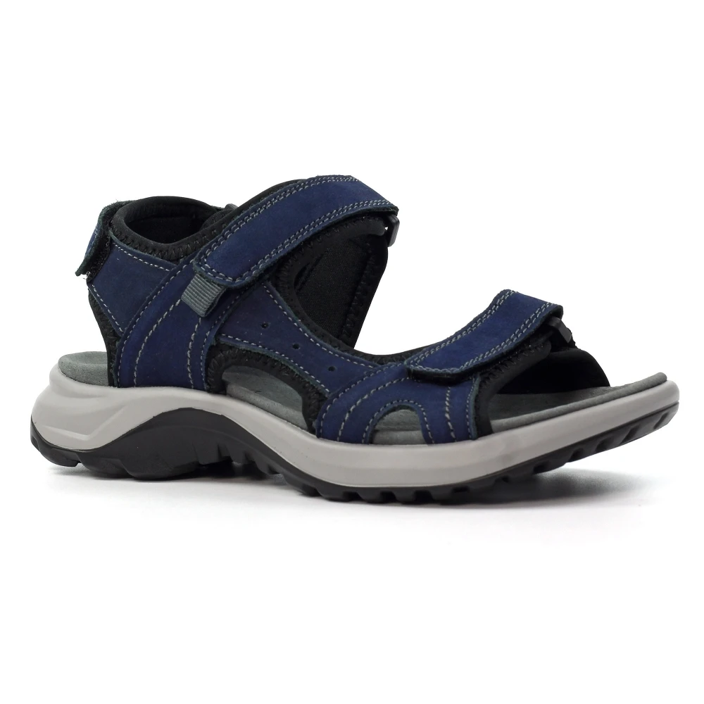 Riviera Navy Leather Sandal 2 Riviera Navy Leather Sandal - Image 2