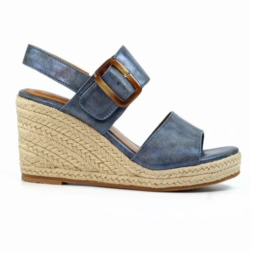 LUNAR Rochester Blue Wedge Sandal