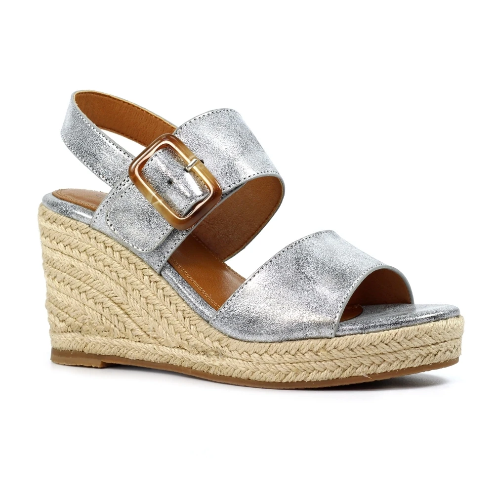 LUNAR Rochester Grey Wedge Sandal 3 LUNAR Rochester Grey Wedge Sandal - Image 3