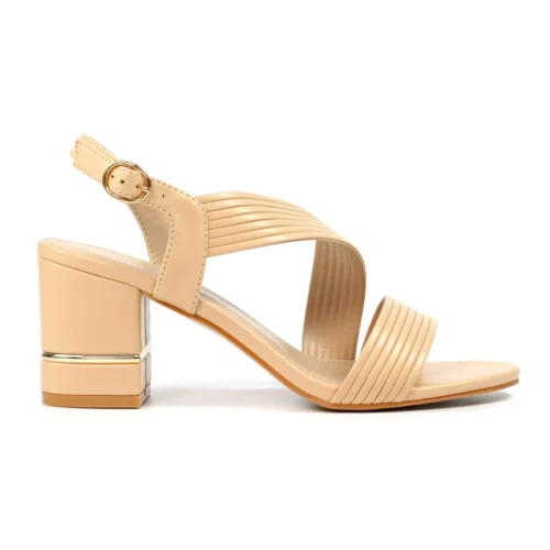 LUNAR Rutter Beige Block Heel Sandal