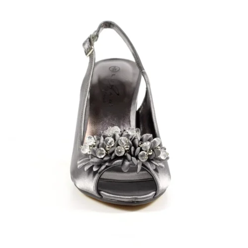 LUNAR Sabrina Dark Grey Satin Slingback Court -Slipper Supply Store sabrina dark grey satin slingback court p6726 382140 image