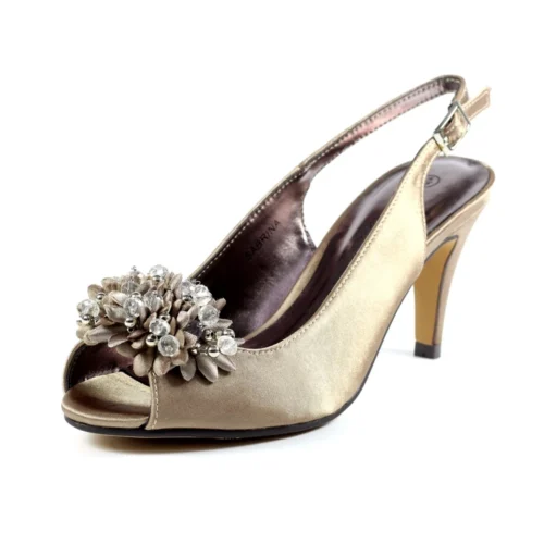 LUNAR Sabrina Taupe Satin Slingback Court -Slipper Supply Store sabrina taupe satin slingback court p6725 382074 image