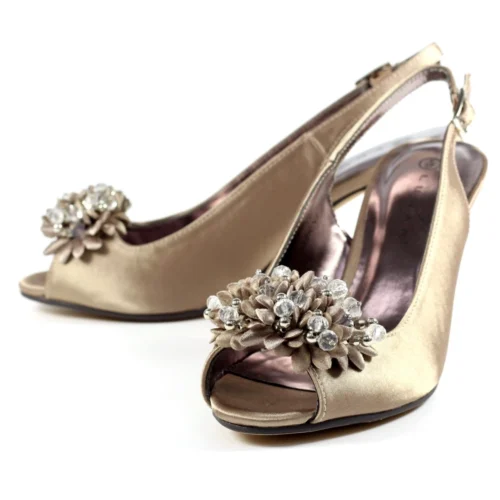 LUNAR Sabrina Taupe Satin Slingback Court -Slipper Supply Store sabrina taupe satin slingback court p6725 382092 image