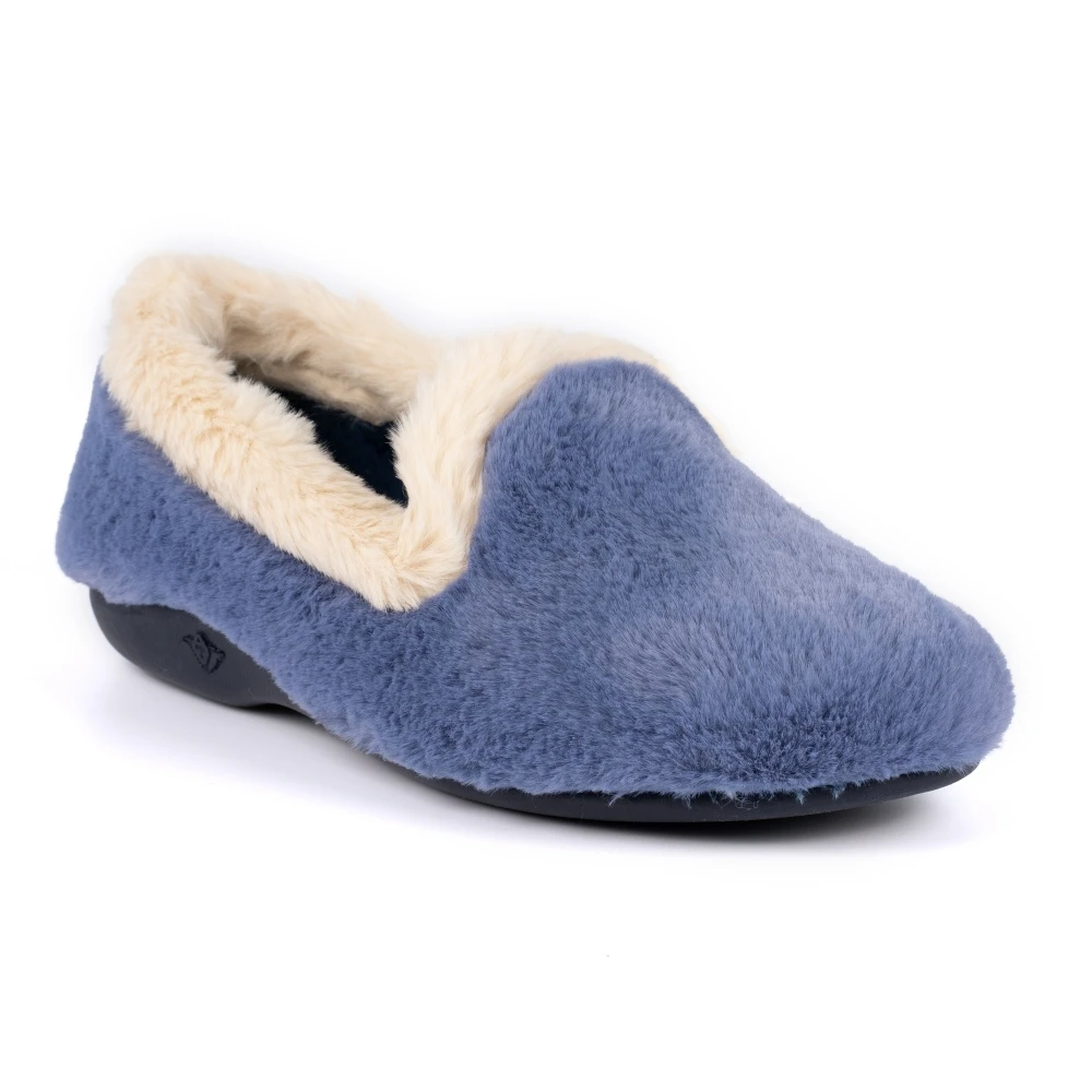 LUNAR Shake Blue Fur Trim Slipper 3 LUNAR Shake Blue Fur Trim Slipper - Image 3