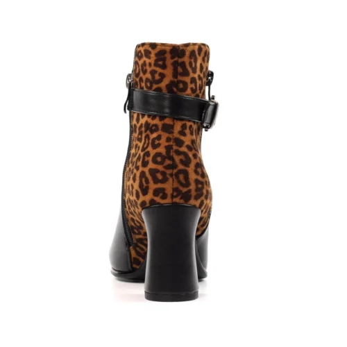 LUNAR Shaw Black/Ocelot Ankle Boot -Slipper Supply Store shaw black ocelot ankle boot p7605 436788 image