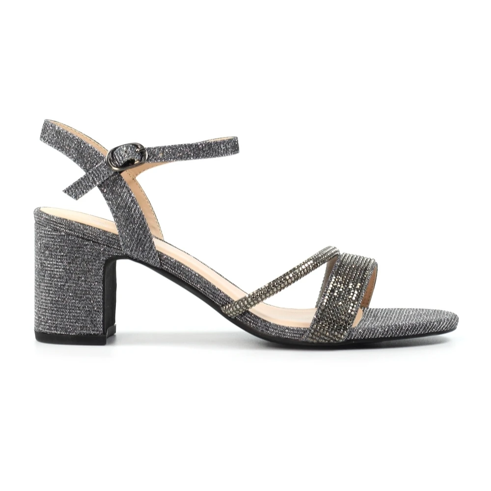 LUNAR Shazam Pewter Block Heel Sandal 1 LUNAR Shazam Pewter Block Heel Sandal