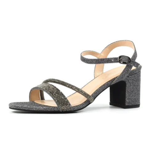 LUNAR Shazam Pewter Block Heel Sandal 12 LUNAR Shazam Pewter Block Heel Sandal -Slipper Supply Store shazam pewter block heel sandal p7596 437238 image