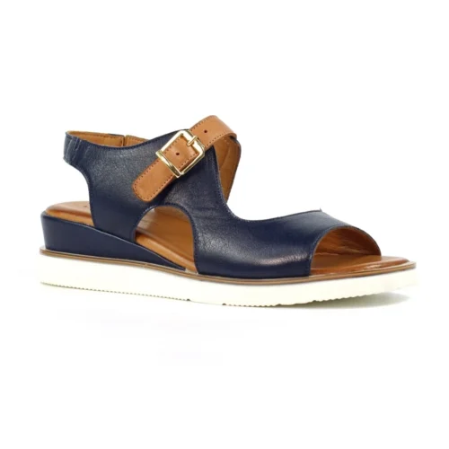 LUNAR Spring Navy Leather Wedge Sandal 10 LUNAR Spring Navy Leather Wedge Sandal -Slipper Supply Store spring navy leather wedge sandal p7286 417906 image