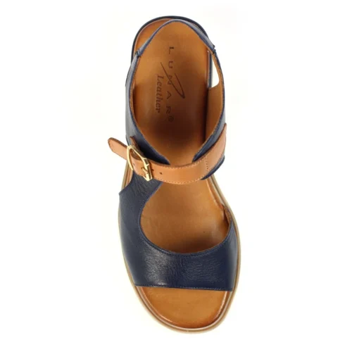 LUNAR Spring Navy Leather Wedge Sandal 15 LUNAR Spring Navy Leather Wedge Sandal -Slipper Supply Store spring navy leather wedge sandal p7286 417936 image
