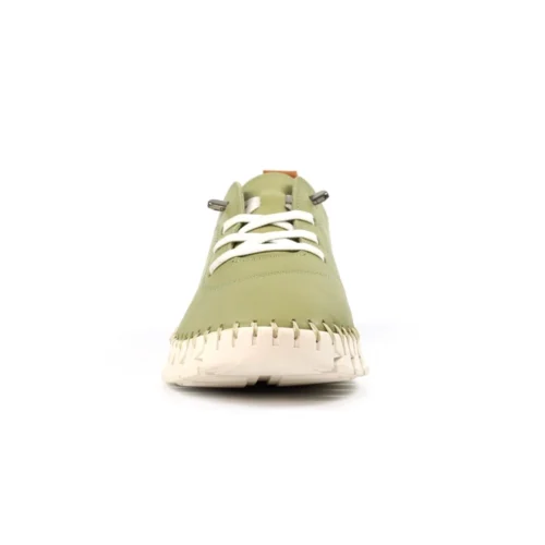 LUNAR St Austell Khaki Leather Plimsoll -Slipper Supply Store st austell khaki leather plimsoll p7312 419496 image